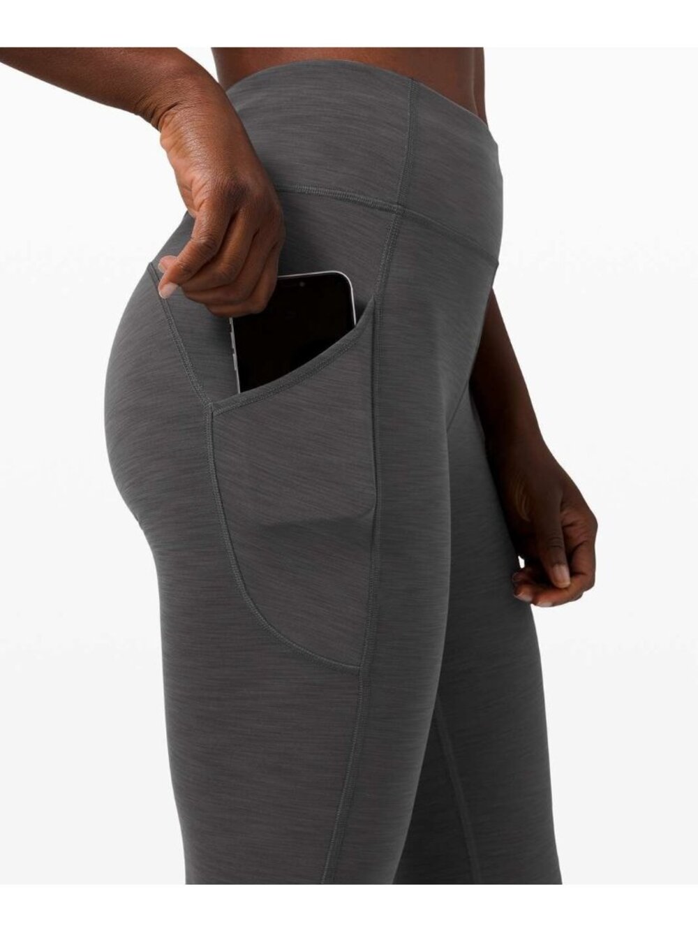 Lululemon Invigorate High-Rise Tight 25" Heathered Graphite Grey 4 EUC